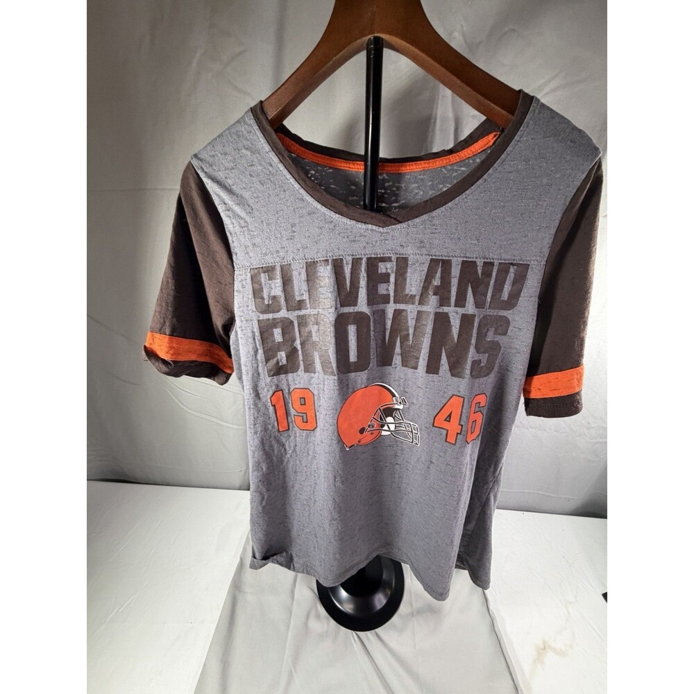NFL Cleveland Browns Football T-shirt Women's Juniors XL Gray